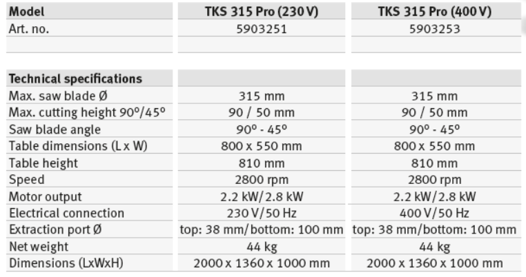 TKS 315 Pro